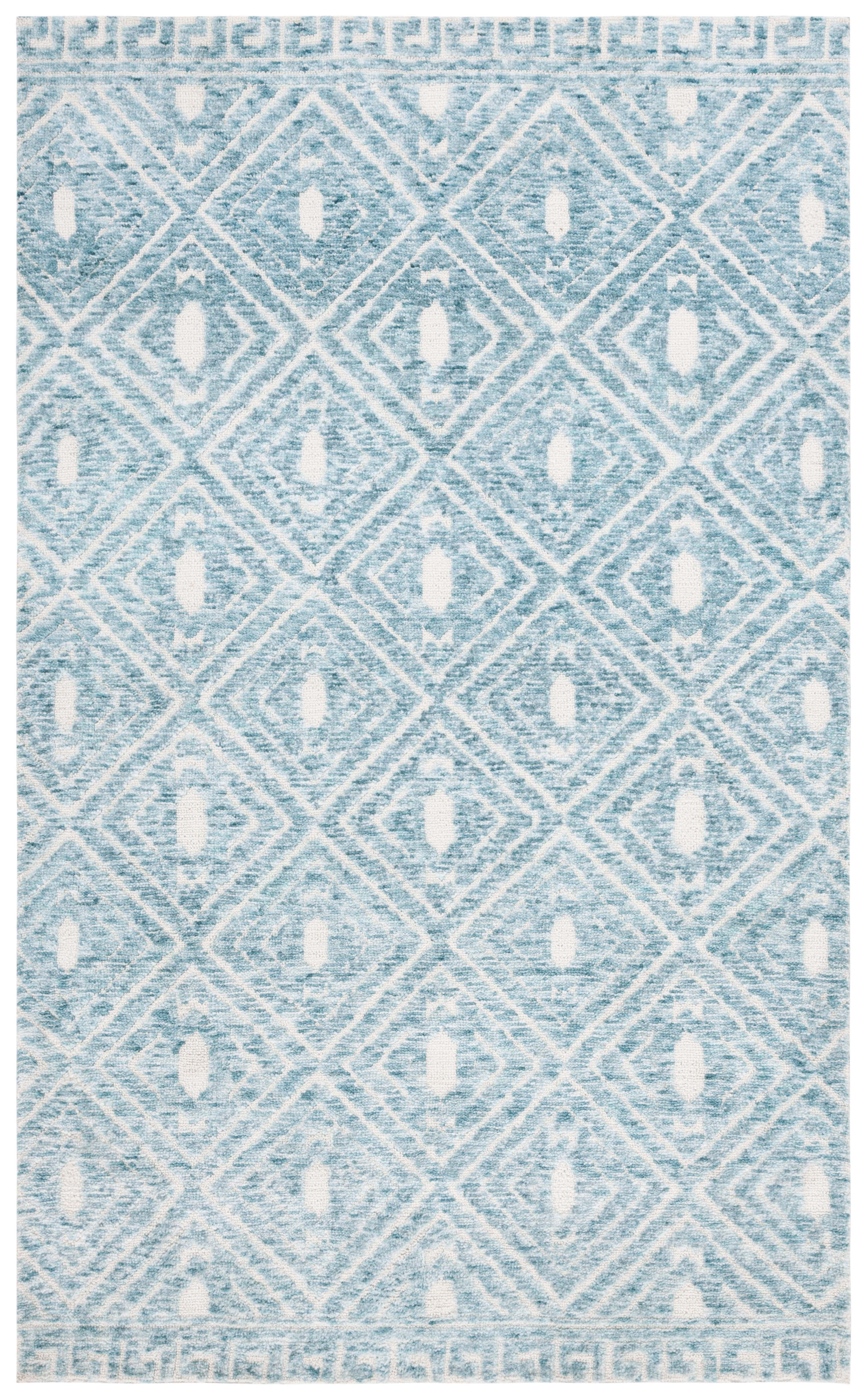 SAFAVIEH Audrey Jaxon Trellis Area Rug, Blue/Ivory, 5' x 8'