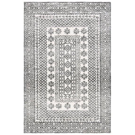 SAFAVIEH Audrey Jonie Geometric Area Rug, Ivory/Grey, 4' x 6'