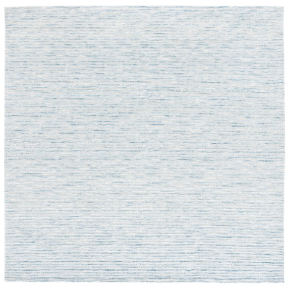 SAFAVIEH Audrey Mirjana Striped Area Rug, Blue/Ivory, 6' x 6' Square
