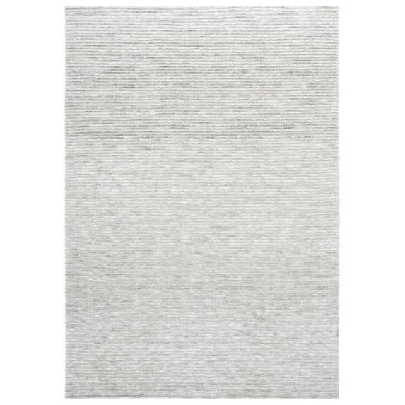 SAFAVIEH Audrey Mirjana Striped Area Rug, Light Grey/Ivory, 4' x 6'