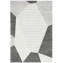 SAFAVIEH Audrey Moema Geometric Area Rug, Gray/Ivory, 8' x 10'