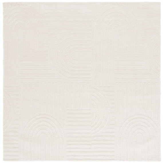 SAFAVIEH Audrey Samia Geometric Area Rug, Beige, 6' x 6' Square