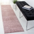 thumbnail image 1 of SAFAVIEH August Bronte Solid Plush Shag Area Rug, Pink, 2' x 8', 1 of 10