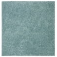 thumbnail image 1 of SAFAVIEH August Carlene Solid Plush Shag Area Rug, Aqua, 6'7" x 6'7" Square, 1 of 8