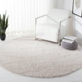 thumbnail image 1 of SAFAVIEH August Carlene Solid Plush Shag Area Rug, Beige, 5'3" x 5'3" Round - Modern Design, Beige, Non-Shedding & Easy Cleaning, Ultra Plush Thick Pile, Ideal for Living Room, Bedroom, 1 of 9