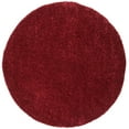 thumbnail image 1 of SAFAVIEH August Carlene Solid Plush Shag Area Rug, Burgundy, 6'7" x 6'7" Round, 1 of 7