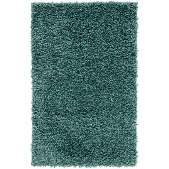 SAFAVIEH August Carlene Solid Plush Shag Area Rug, Green, 3' x 5'