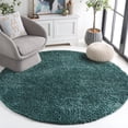 thumbnail image 1 of SAFAVIEH August Carlene Solid Plush Shag Area Rug, Green, 6'7" x 6'7" Square - Modern Design, Green, Non-Shedding & Easy Cleaning, Ultra Plush Thick Pile, Ideal for Living Room, Bedroom, 1 of 8