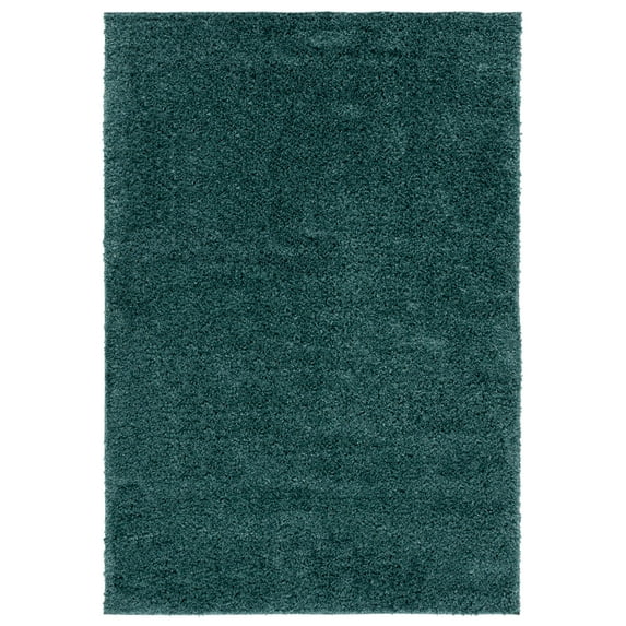 SAFAVIEH August Carlene Solid Plush Shag Area Rug, Green, 8' x 10'