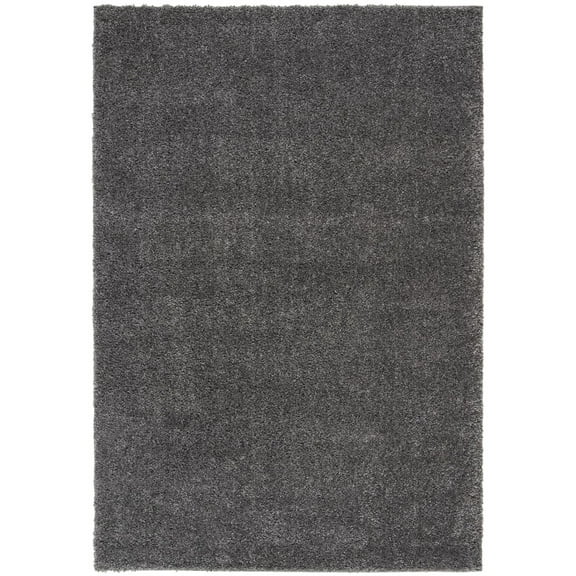 SAFAVIEH August Carlene Solid Plush Shag Area Rug, Grey, 4' x 6' - Modern Design, Grey, Non-Shedding & Easy Cleaning, Ultra Plush Thick Pile, Ideal for Living Room, Bedroom, Entryway