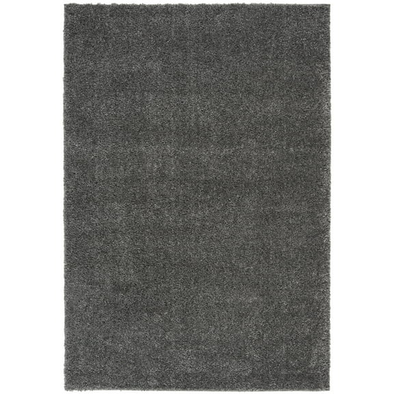 SAFAVIEH August Carlene Solid Plush Shag Area Rug, Grey, 8' x 10'