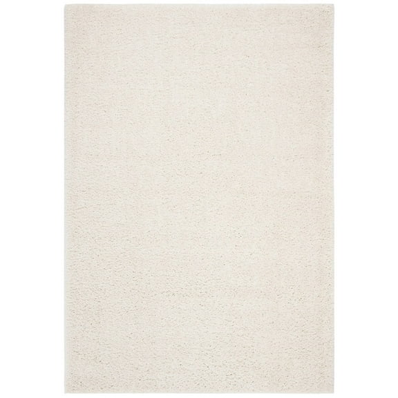 SAFAVIEH August Carlene Solid Plush Shag Area Rug, Ivory, 3' x 5'