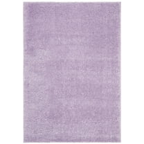 SAFAVIEH August Carlene Solid Plush Shag Area Rug, Lilac, 9' x 12'