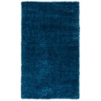 SAFAVIEH August Carlene Solid Plush Shag Area Rug, Navy, 2'3" x 4'