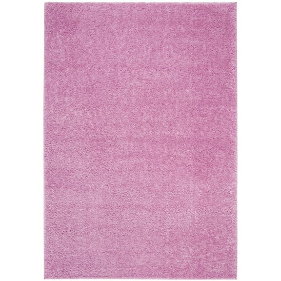 SAFAVIEH August Carlene Solid Plush Shag Area Rug, Pink, 4' x 6'