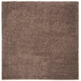 thumbnail image 1 of SAFAVIEH August Carlene Solid Plush Shag Area Rug, Taupe, 5' x 5' Square - Modern Design, Taupe, Non-Shedding & Easy Cleaning, Ultra Plush Thick Pile, Ideal for Living Room, Bedroom, 1 of 8