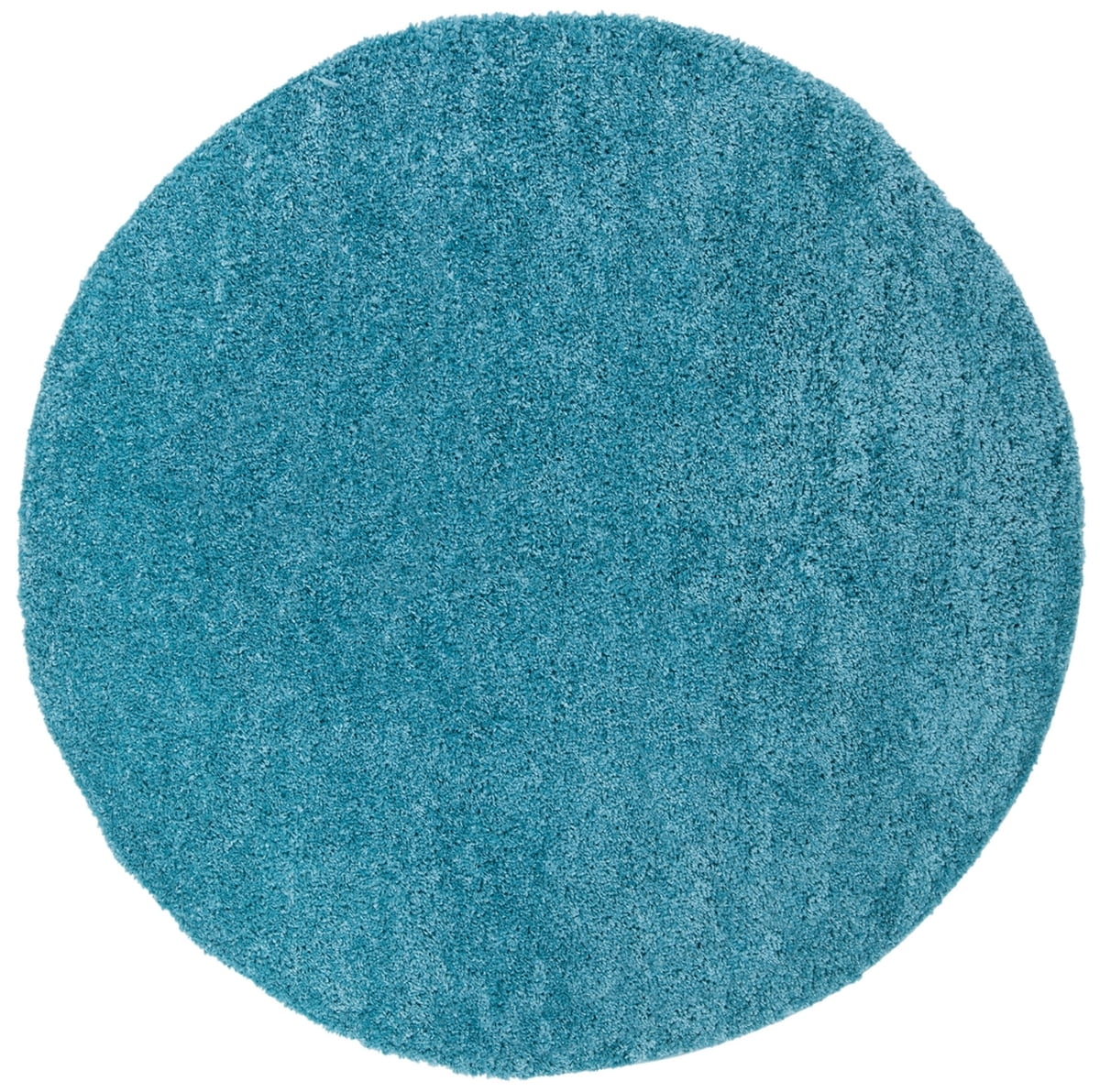 SAFAVIEH August Carlene Solid Plush Shag Area Rug, Turquoise, 6'7