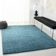 thumbnail image 1 of SAFAVIEH August Carlene Solid Plush Shag Area Rug, Turquoise, 9' x 9' Square - Large - Modern Design, Turquoise, Non-Shedding & Easy Cleaning, Ultra Plush Thick Pile, Ideal for Living Room, Bedroom, 1 of 10