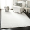 thumbnail image 1 of SAFAVIEH August Carlene Solid Plush Shag Area Rug, White, 3' x 3' Square - Modern Design, White, Non-Shedding & Easy Cleaning, Ultra Plush Thick Pile, Ideal for Living Room, Bedroom, 1 of 10