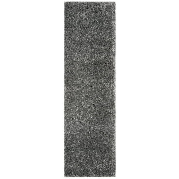 SAFAVIEH August Carlene Solid Plush Shag Runner Rug, Grey, 2'3" x 12' - Modern Design, Grey, Non-Shedding & Easy Cleaning, Ultra Plush Thick Pile, Ideal for Living Room, Bedroom, Entryway