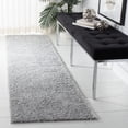 thumbnail image 1 of SAFAVIEH August Carlene Solid Plush Shag Runner Rug, Silver, 2'3" x 16' - Modern Design, Silver, Non-Shedding & Easy Cleaning, Ultra Plush Thick Pile, Ideal for Living Room, Bedroom, 1 of 9
