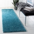 thumbnail image 1 of SAFAVIEH August Carlene Solid Plush Shag Runner Rug, Turquoise, 2'3" x 12' - Modern Design, Turquoise, Non-Shedding & Easy Cleaning, Ultra Plush Thick Pile, Ideal for Living Room, Bedroom, 1 of 9