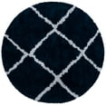 thumbnail image 1 of SAFAVIEH August Clyde Diamond Shag Area Rug, Navy/Ivory, 6'7" x 6'7" Round, 1 of 8