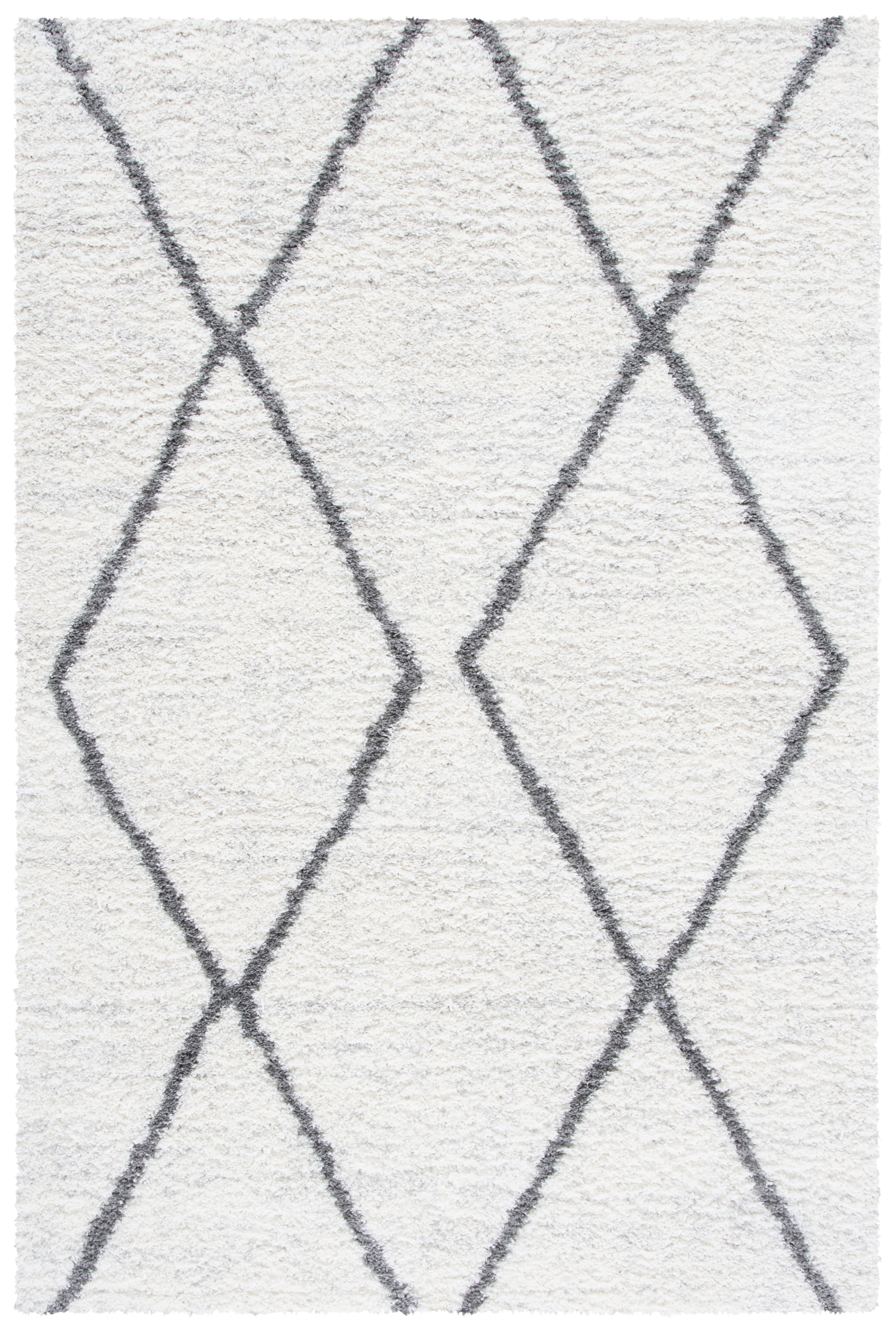 Ivory Rectangular Non-slip Shag Rug 5' x 7'