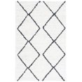 thumbnail image 1 of SAFAVIEH August Raphael Diamond Shag Area Rug, Ivory/Black, 8' x 10', 1 of 8