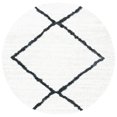 thumbnail image 1 of SAFAVIEH August Ravenna Diamond Shag Area Rug, Beige/Black, 6'7" x 6'7" Round, 1 of 8