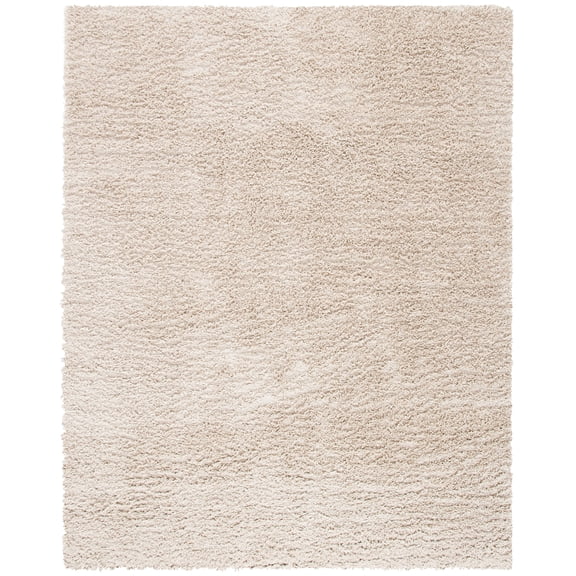 SAFAVIEH August Sophia Solid Plush Shag Area Rug, Beige, 10' x 14'
