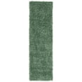 thumbnail image 1 of SAFAVIEH August Sophia Solid Plush Shag Area Rug, Green, 2' x 11', 1 of 8