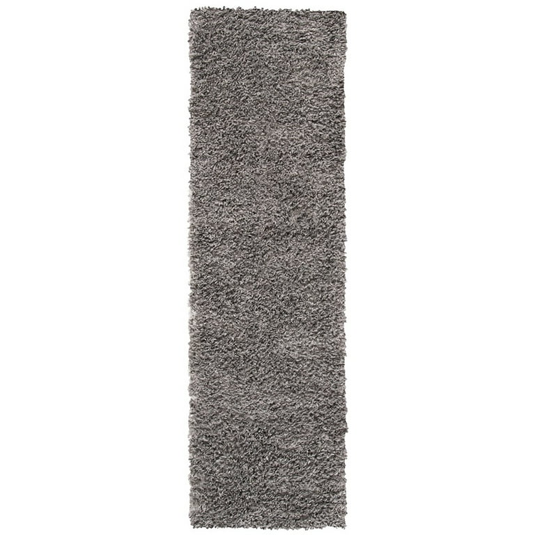 SAFAVIEH August Sophia Solid Plush Shag Area Rug, Grey, 2' x 7 