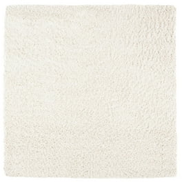 SAFAVIEH August Sophia Solid Shag Area Rug, White, 8' x 10 