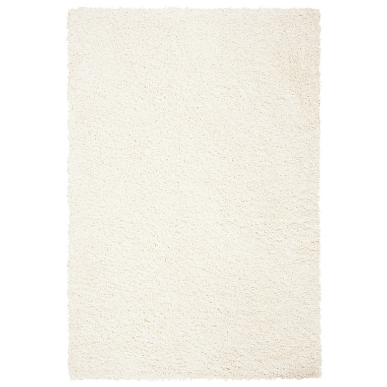 SAFAVIEH August Sophia Solid Plush Shag Area Rug, Ivory, 8' x 10 