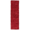 thumbnail image 1 of SAFAVIEH August Sophia Solid Plush Shag Area Rug, Red, 2' x 7', 1 of 8