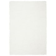 SAFAVIEH August Sophia Solid Plush Shag Area Rug, White, 5'3" x 7'6"