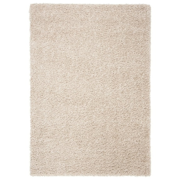 SAFAVIEH August Sophia Solid Shag Area Rug, Beige, 4' x 6'