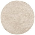 thumbnail image 1 of SAFAVIEH August Sophia Solid Shag Area Rug, Beige, 6'7" x 6'7" Round, 1 of 8