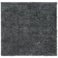 thumbnail image 1 of SAFAVIEH August Sophia Solid Shag Area Rug, Charcoal, 6'7" x 6'7" Square, 1 of 9