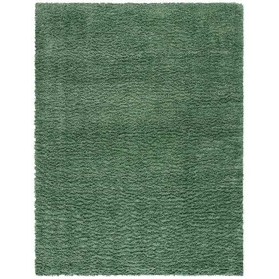 SAFAVIEH August Sophia Solid Shag Area Rug, Green, 10' x 14'