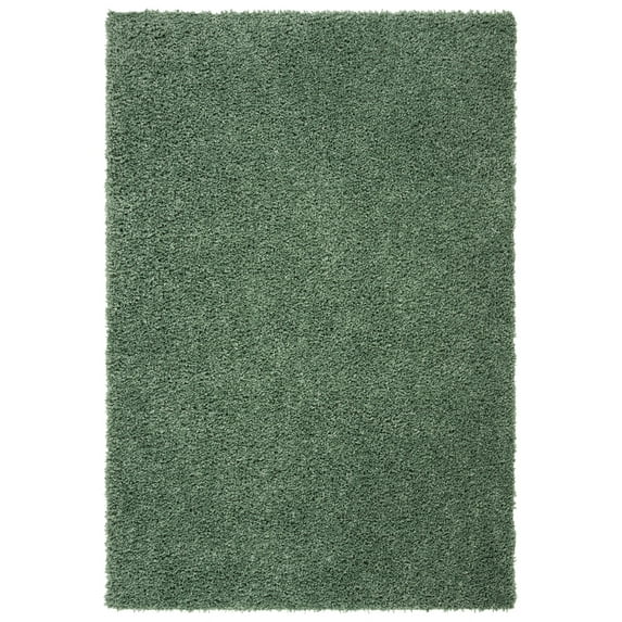 SAFAVIEH August Sophia Solid Shag Area Rug, Green, 4' x 6'