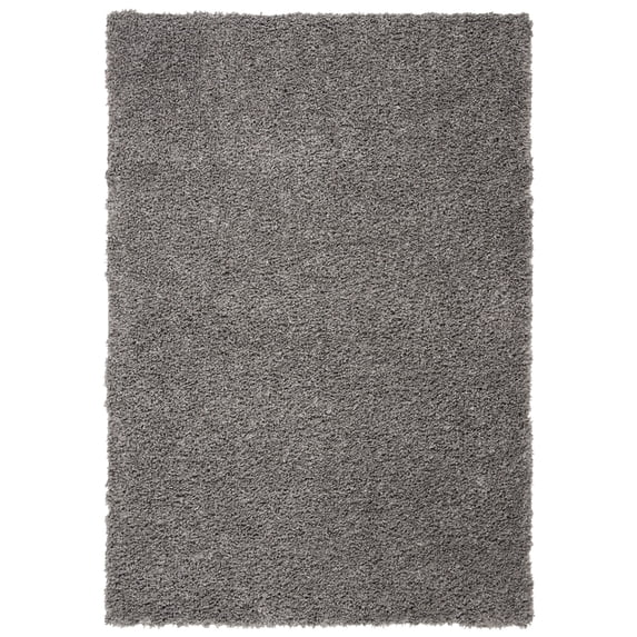 SAFAVIEH August Sophia Solid Shag Area Rug, Grey, 4' x 6'