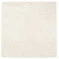 thumbnail image 1 of SAFAVIEH August Sophia Solid Shag Area Rug, Ivory, 4' x 4' Square, 1 of 8