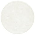 thumbnail image 1 of SAFAVIEH August Sophia Solid Shag Area Rug, Ivory, 5' x 5' Round, 1 of 7