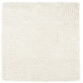 thumbnail image 1 of SAFAVIEH August Sophia Solid Shag Area Rug, Ivory, 6'7" x 6'7" Square, 1 of 8