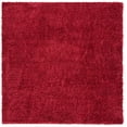 thumbnail image 1 of SAFAVIEH August Sophia Solid Shag Area Rug, Red, 6'7" x 6'7" Square, 1 of 8