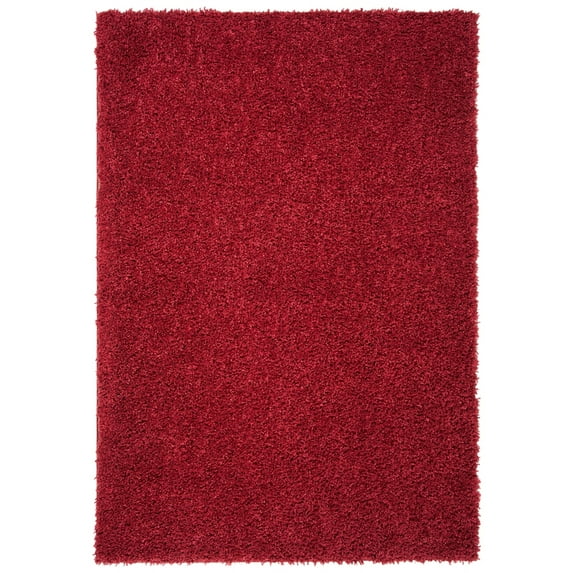 SAFAVIEH August Sophia Solid Shag Area Rug, Red, 8' x 10'