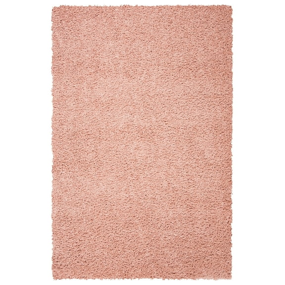 SAFAVIEH August Sophia Solid Shag Area Rug, Rose, 4' x 6'