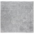 thumbnail image 1 of SAFAVIEH August Sophia Solid Shag Area Rug, Silver, 4' x 4' Square, 1 of 7